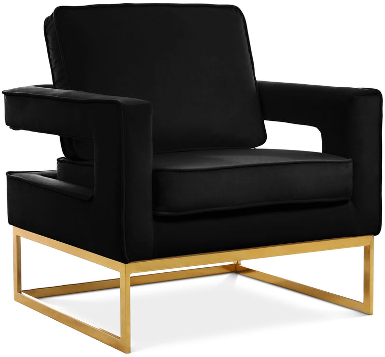 Noah - Accent Chair with Gold Legs - Simple Home Plus