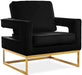 Noah - Accent Chair with Gold Legs - Simple Home Plus