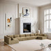 Shaggy - 8 Piece Modular U-Shaped Armless Sectional - Simple Home Plus