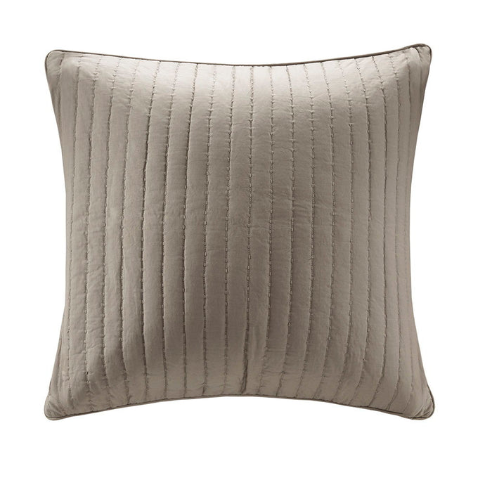 Camila - Quilted Euro Sham - Taupe - Simple Home Plus