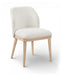 Valeo - Linen Textured Fabric Upholstered Dining Chair (Set of 2) - Painted Natural Base - Simple Home Plus
