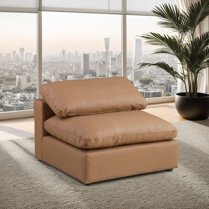 Comfy - Faux Leather Armless Chair - Simple Home Plus