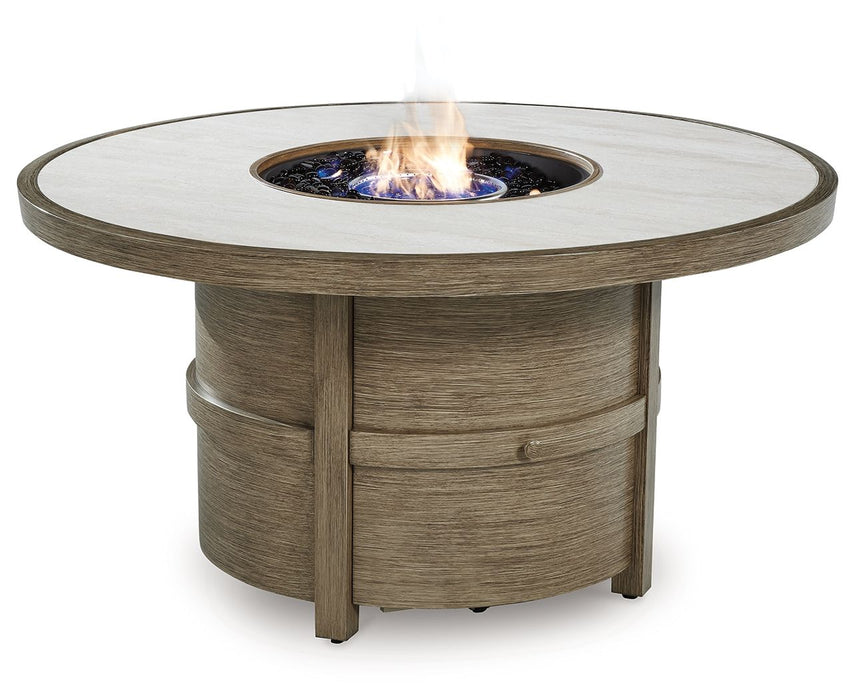 Rainier Ranch - Beige - Round Fire Pit Table - Simple Home Plus