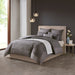 Hanae - King Blend Yarn Dyed 3 Piece Comforter Set - Gray - Simple Home Plus