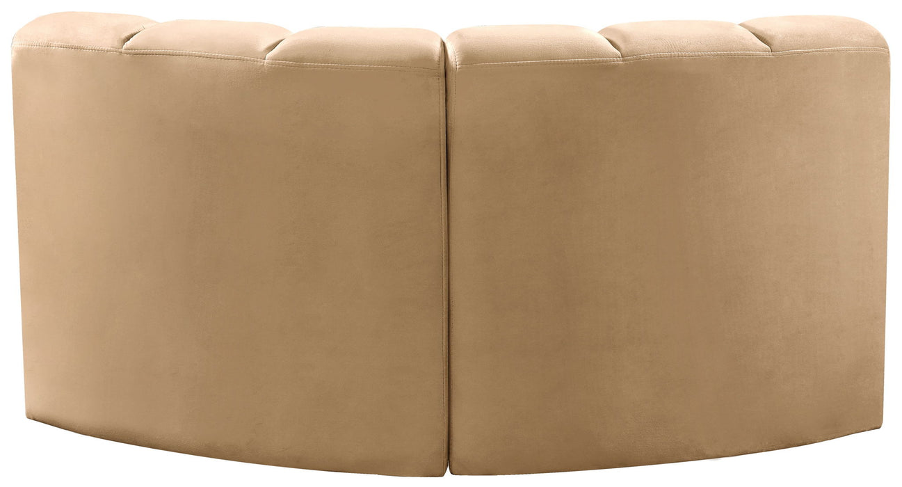 Arc - Velvet 2 Piece Modular Sofa - Simple Home Plus