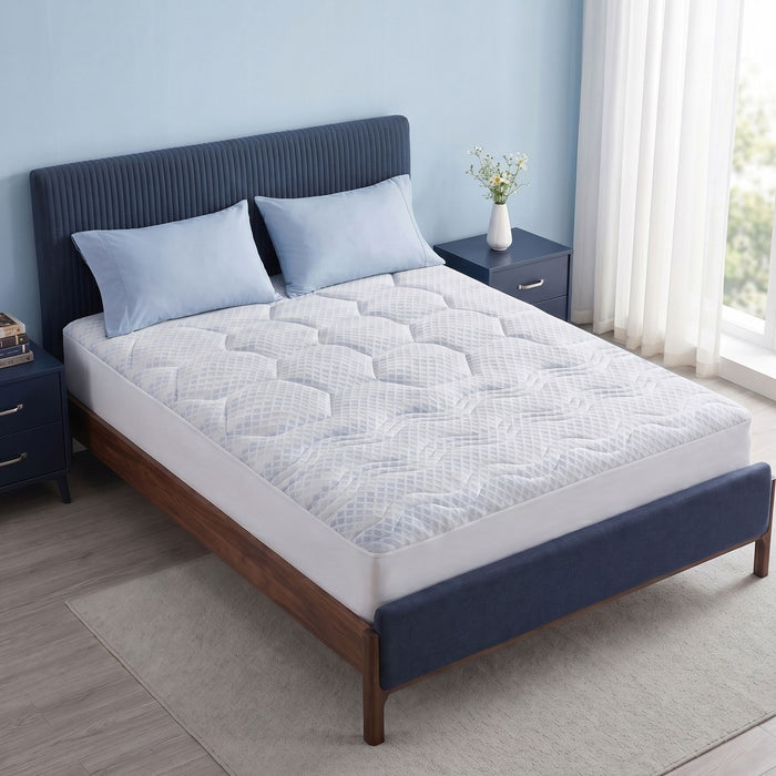 3-Zone Cooling - Full Mattress Pad - Light Blue
