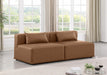 Cube - Modular 2 Piece Armless Sofa - Light Brown - Simple Home Plus