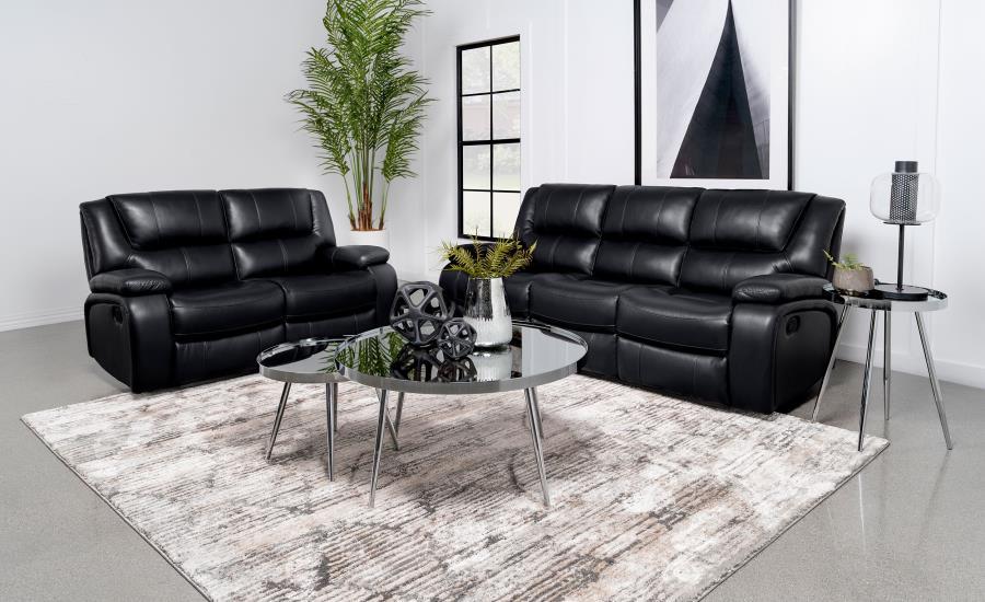 Camila - Upholstered Reclining Sofa Set - Simple Home Plus