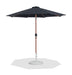 Fiji - Aluminum Patio Umbrella With Round White And Teak Base - Simple Home Plus