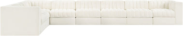 Rummi - Velvet Performance Fabric Upholstered 8 Piece Modular Sectional (With 3 Corner Chairs) - Simple Home Plus