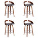 Sonia - 26" Counter Height Swivel Bar Stool - Walnut Wood - Simple Home Plus