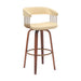 Topanga - Swivel Walnut Wood Stool - Simple Home Plus