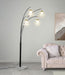 Maisel - Hanging Crystal Arc Tree Floor Lamp - Black - Simple Home Plus