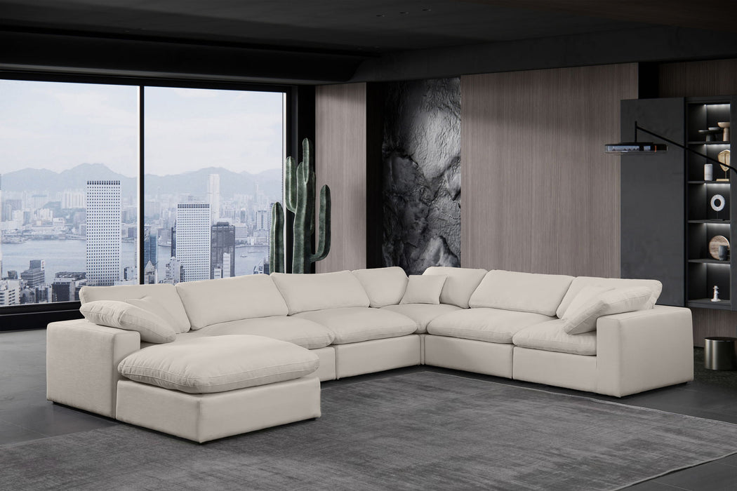Comfy - 7 Piece Linen Modular Sectional With Chaise - Simple Home Plus