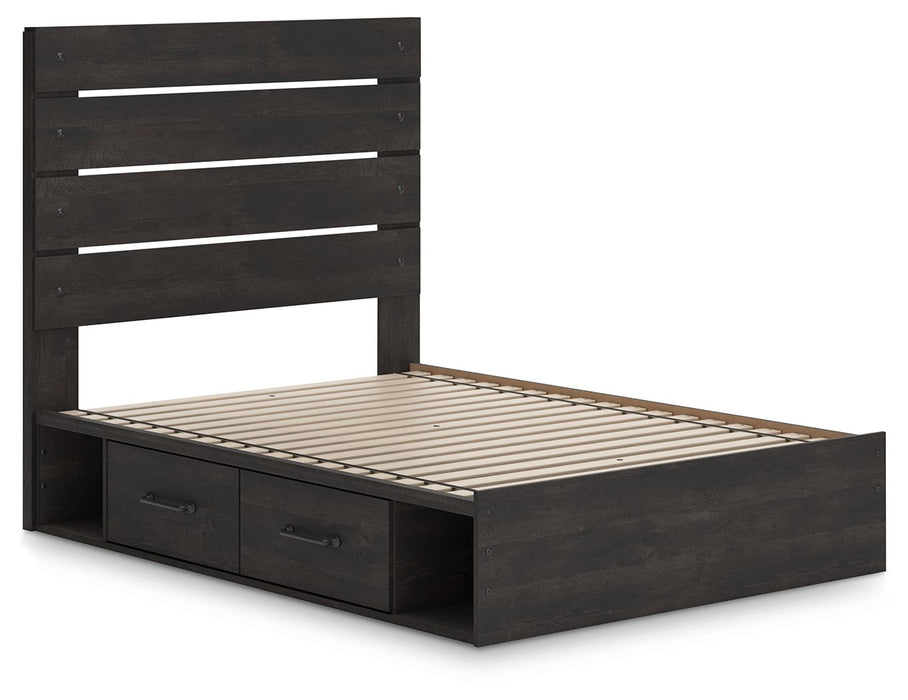 Hollivern - Panel Bed With Storage - Simple Home Plus