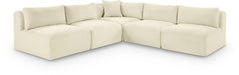 Shaggy - 5 Piece Modular Corner Armless Sectional - Simple Home Plus