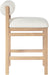 Roundhill - Fabric Counter Stool - Natural Frame - Simple Home Plus