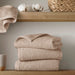 Diagonal Ribbed - 4 Piece Hand Towels Set - Beige - Simple Home Plus
