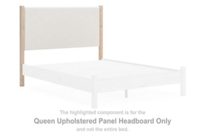 Cadmori - Queen Upholstered Panel Headboard - Two-tone - Simple Home Plus