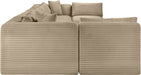 Shaggy - Fabric 8 Piece Modular U-Shaped Armless Sectional - Simple Home Plus