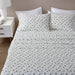 Oversized Flannel - 4 Piece Full Sheet Set - Black Snowflakes - Simple Home Plus