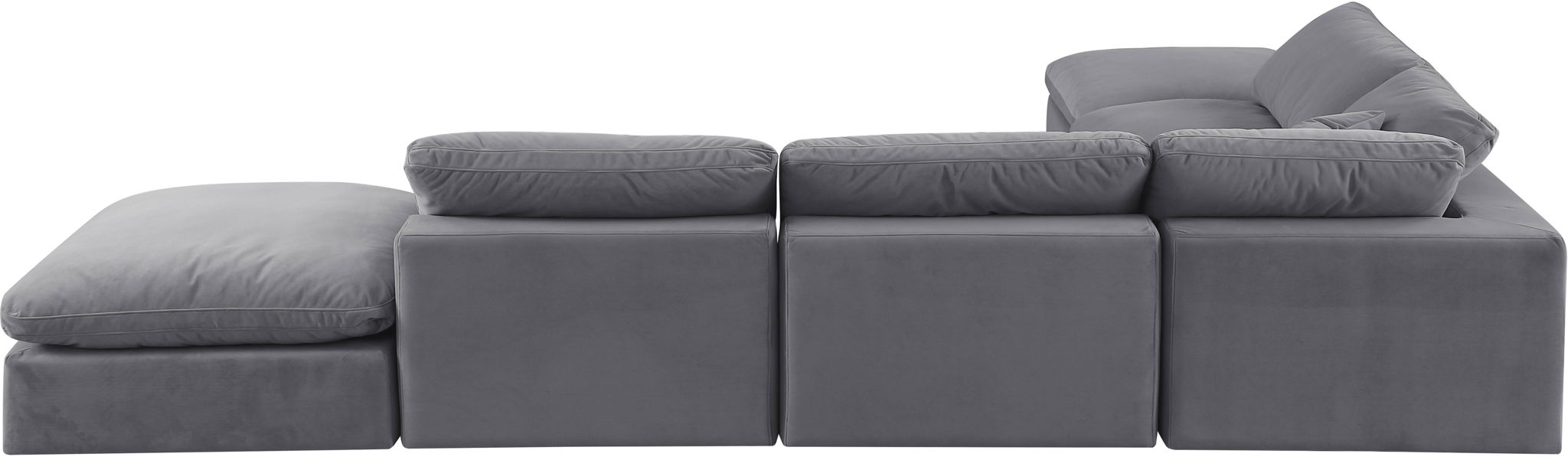 Comfy - 6 Piece Velvet Modular Sectional - Simple Home Plus