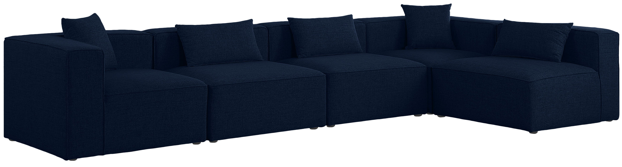 Cube - Linen 5 Piece Modular Sectional - Simple Home Plus