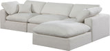 Comfy - 4 Piece Linen Fabric Modular Sectional With Chaise - Simple Home Plus