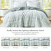 Gia - King Back Print Long Comforter Mini Set - Gray - Simple Home Plus
