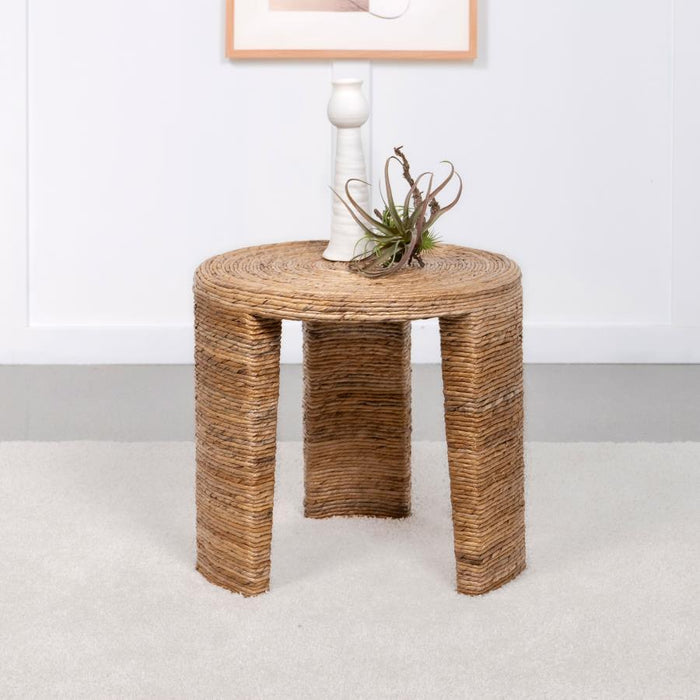 Artina - Woven Rattan Round Table - Simple Home Plus