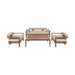 Relic - Outdoor Patio 4 Piece Conversation Set - Weathered Eucalyptus / Taupe - Simple Home Plus