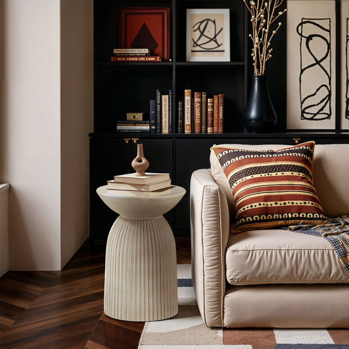 Opani - Concrete End Table - Simple Home Plus