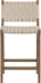 Entwine - Vegan Leather Upholstered Counter Stool - Painted Brown - Simple Home Plus