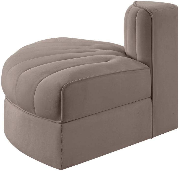 Rummi - Velvet Performance Fabric Upholstered Modular Chair - Simple Home Plus
