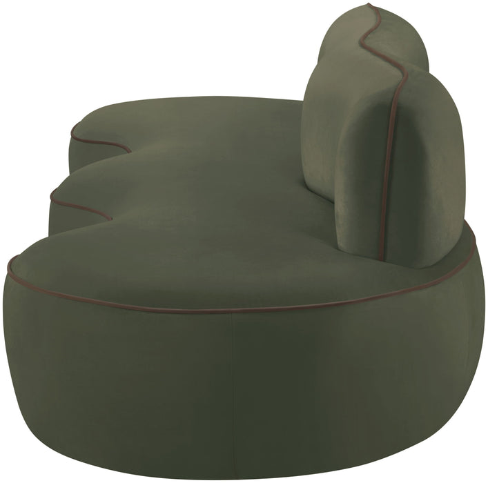 Swerve - Velvet 101" Upholstered Sofa - Simple Home Plus