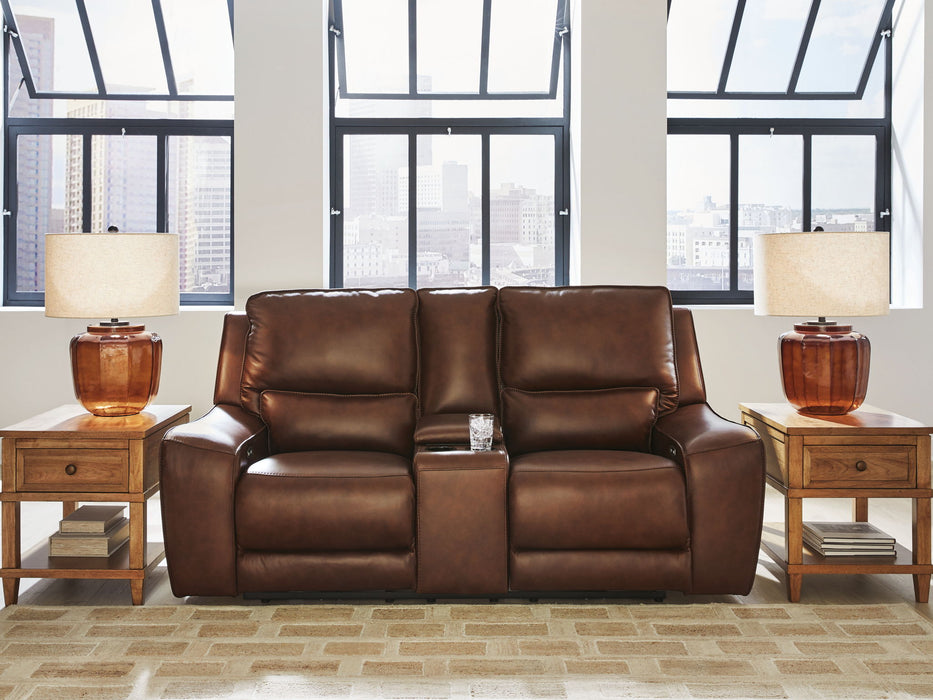 DeepWakes - Power Reclining Loveseat / Console / Adjustable Headrest - Simple Home Plus