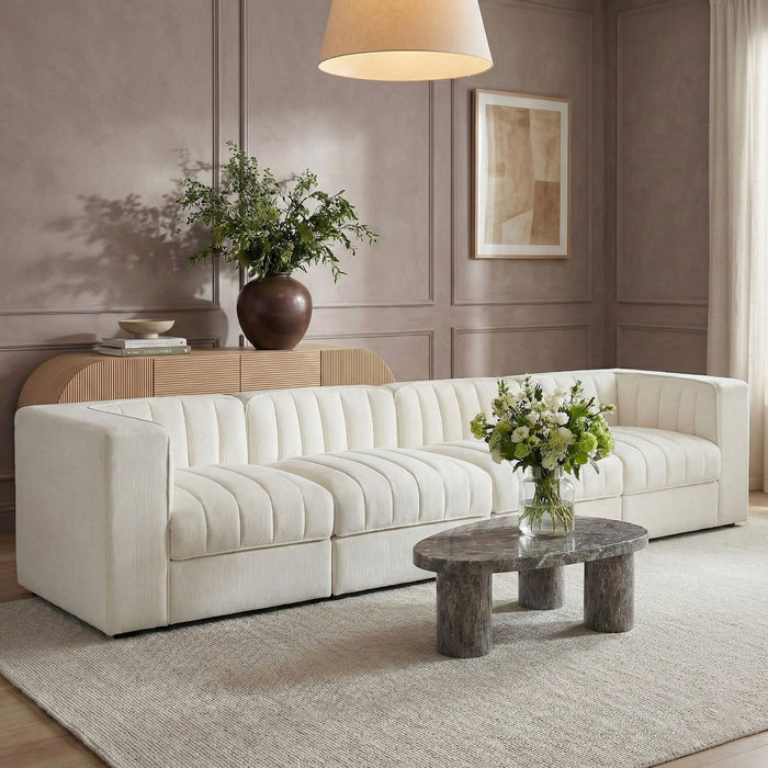 Rummi - Velvet Performance Fabric Upholstered 4 Piece Modular Sofa - Simple Home Plus