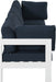 Nizuc - Outdoor Patio 4 Seat Modular Sofa With White Frame - Simple Home Plus