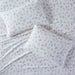 Cozy Cotton Flannel - King Printed Sheet Set - White Tossed Botanical - Simple Home Plus