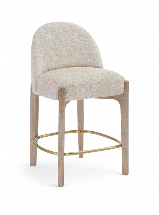 Torino - Counter Stool With Brushed Natural Base - Simple Home Plus
