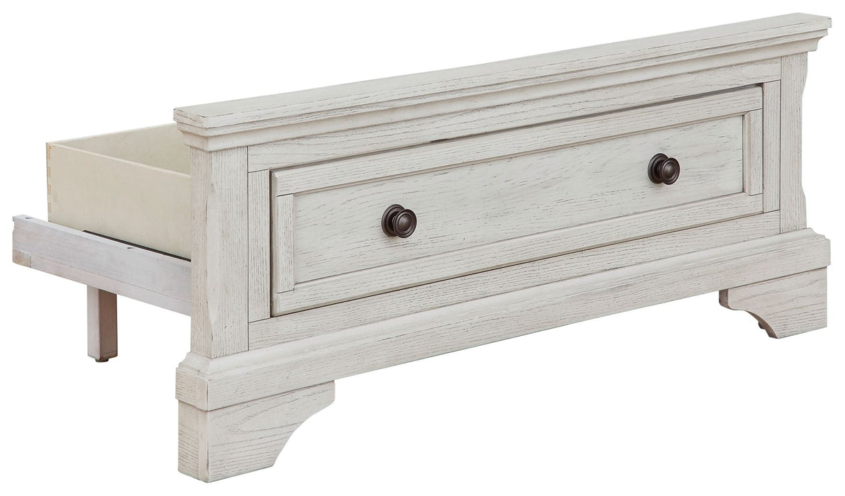 Robbinsdale - Twin Storage Ftbd w/Roll Slats - Antique White - Simple Home Plus