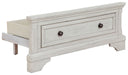 Robbinsdale - Twin Storage Ftbd w/Roll Slats - Antique White - Simple Home Plus