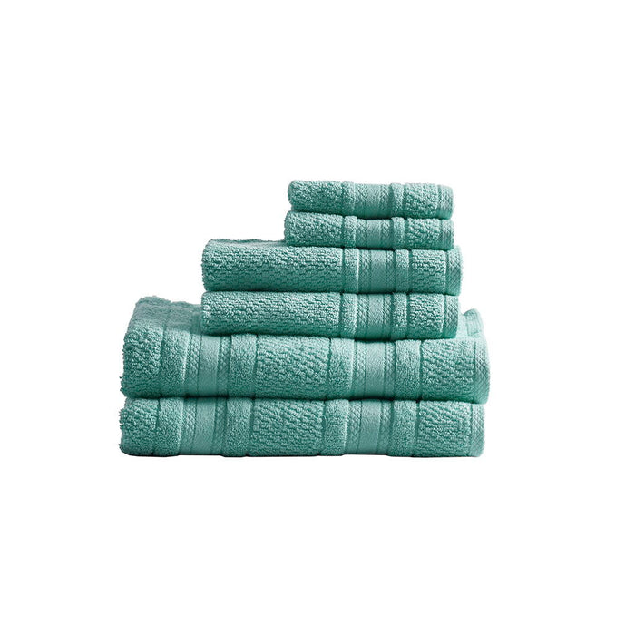 Adrien - 6 Piece Towel Set - Teal - Simple Home Plus