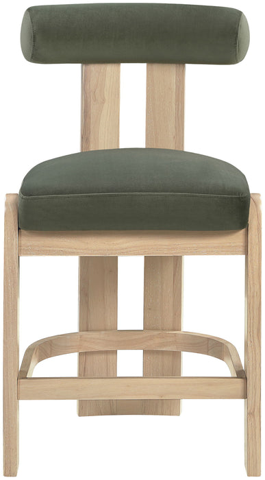 Arienzo - Velvet Performance Fabric Upholstered Counter Stool (Set of 2) - Simple Home Plus