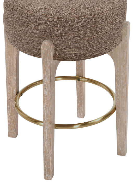Torino - Backless Counter Stool With Brushed Natural Base (Set of 2) - Simple Home Plus