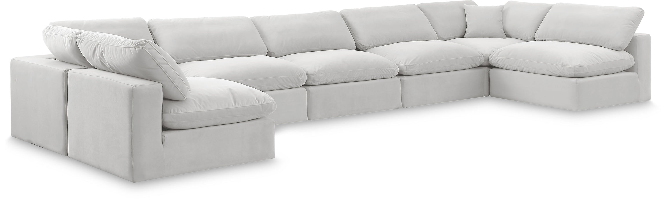 Comfy - 7 Piece Velvet Modular Armless Sectional - Simple Home Plus