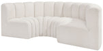 Arc - Boucle Fabric 4 Piece U-Shaped Modular Sofa - Simple Home Plus