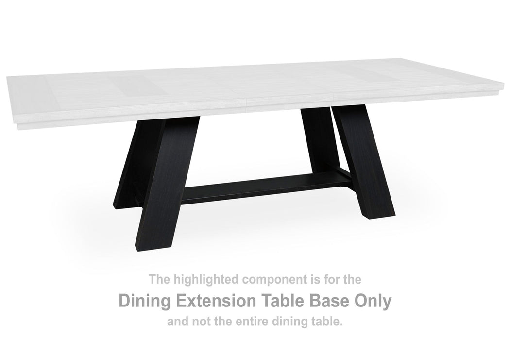 Greddinton - Rectangular Dining Extension Table Base - Brown / Black - Simple Home Plus