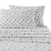Cozy Cotton Flannel - Queen Printed Sheet Set - Black Snowflakes - Simple Home Plus