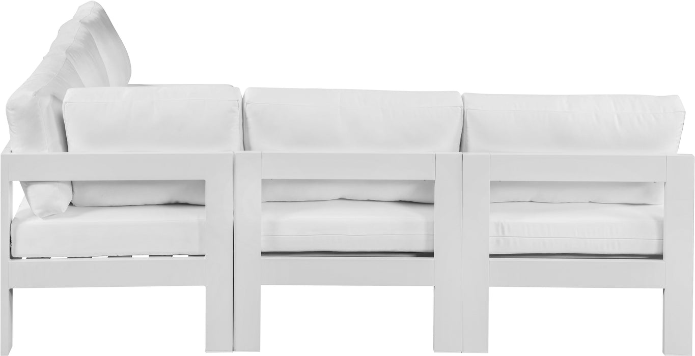 Nizuc - Outdoor Patio 5 Piece Modular Sectional With White Frame - Simple Home Plus